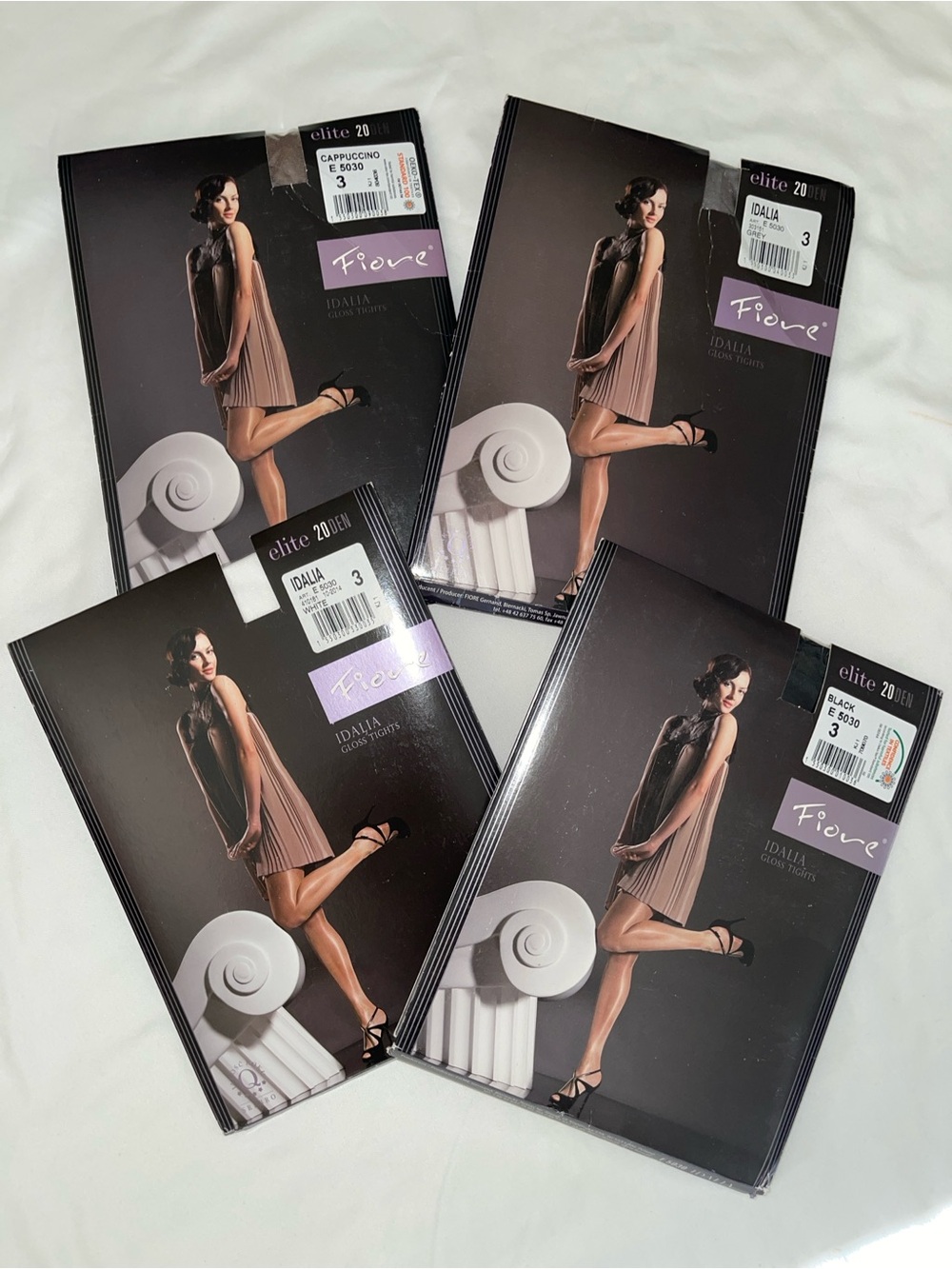 4pr Fiore Idalia 20 Denier Gloss Tights Sz: 3 SKU: 0914-15